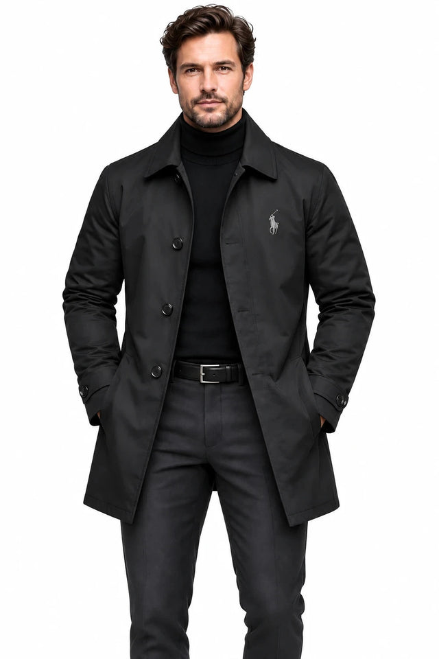 Embroidered Logo Car Coat